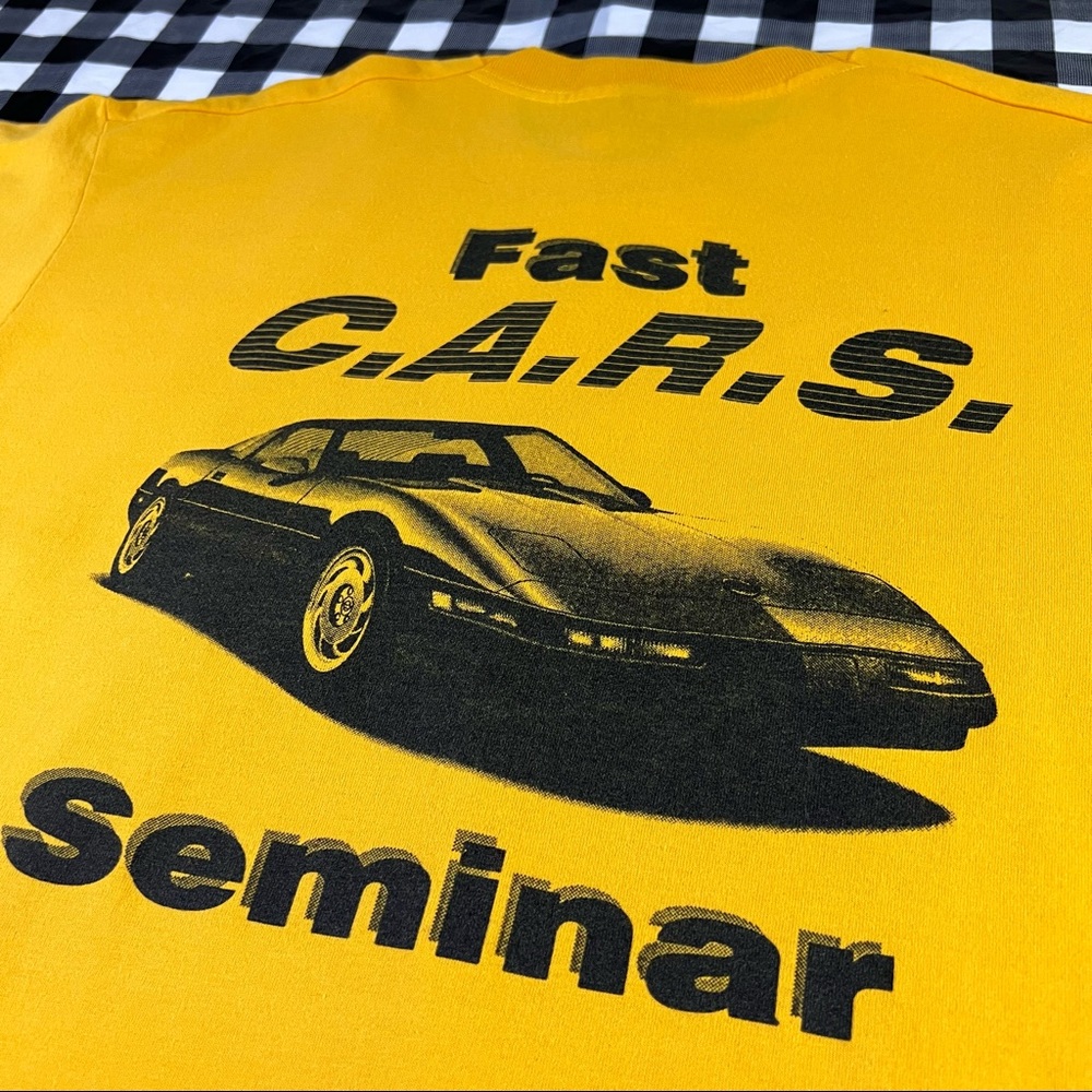 Corvette C4 Fast Cars Seminar Dealer Racing Vintage T Shirt Single Stitch 90s - Picture 4 of 7